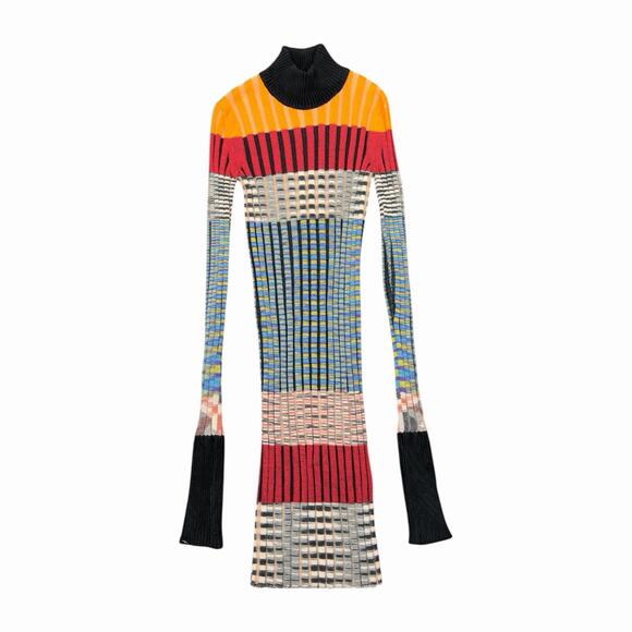 Missoni Dresses & Skirts - Missoni Made in Italy Wool Multicolor Turtleneck Sweater Dress Size 36